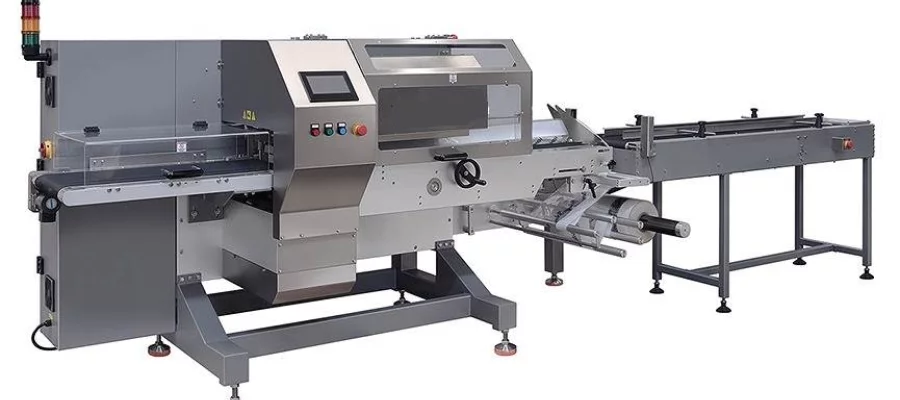 Horizontale Schlauchbeutelmaschine mit Folienzufuhr von unten