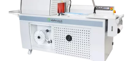 Ansicht der Kompaktschrumpfanlage von alpha pack GmbH