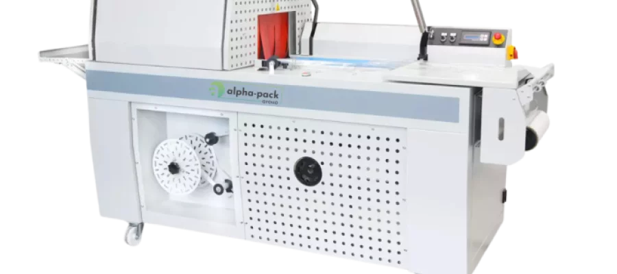 Ansicht der Kompaktschrumpfanlage von alpha pack GmbH