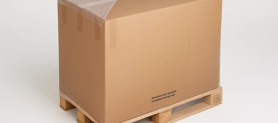 Schrumpfhaube für Palettensicherung – Schutzverpackung für Kartonware